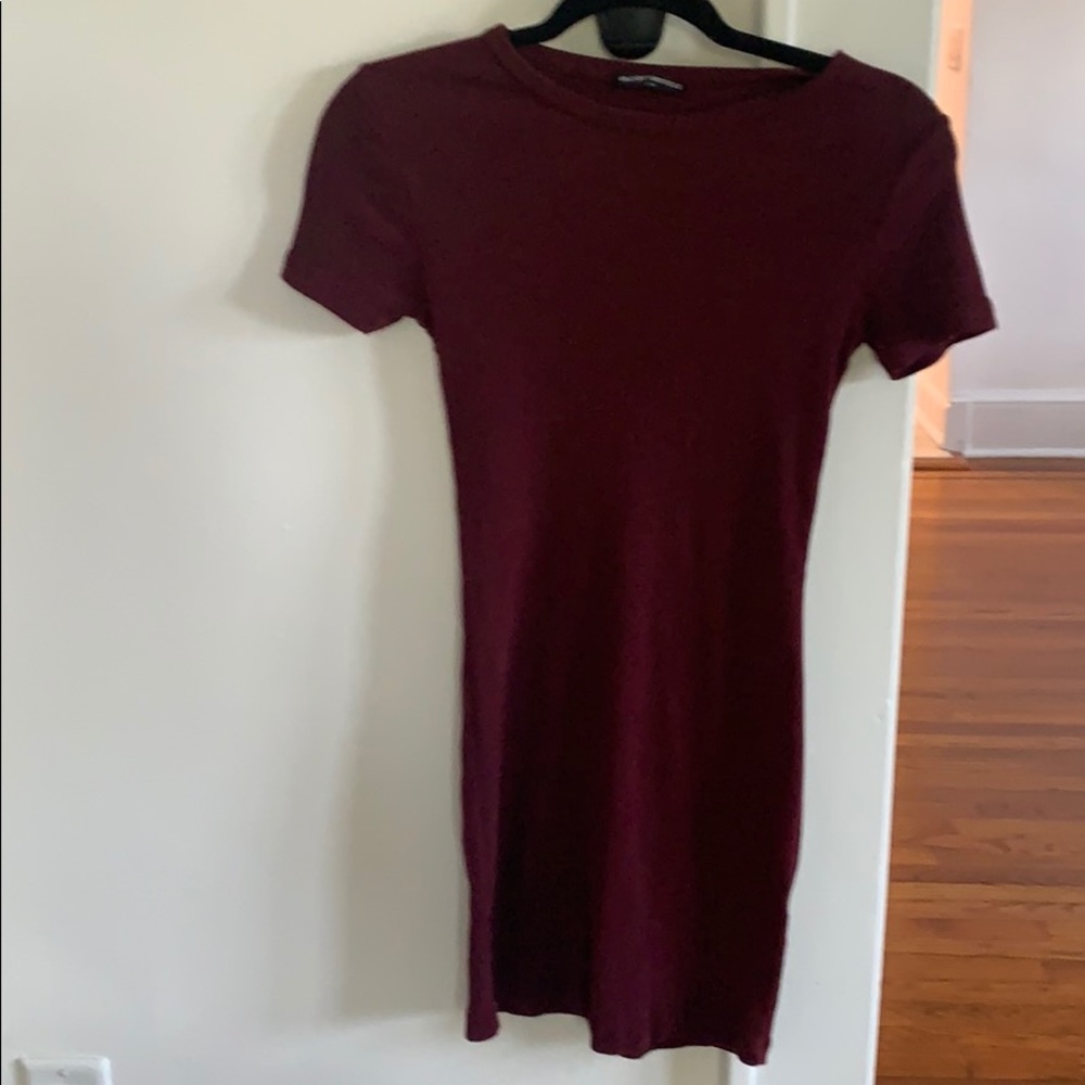 Brandy Melville T-shirt dress Cranberry S cotton